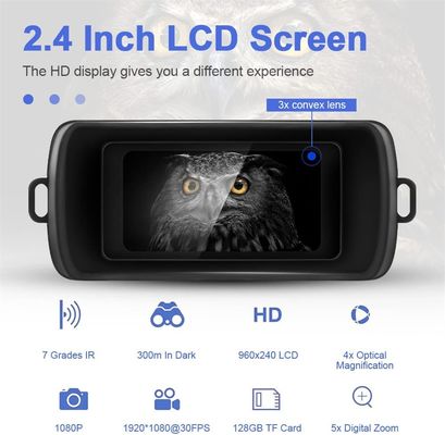 1080P IR Google Night Vision Binoculars Hunting Digital Camera 5X Zoom